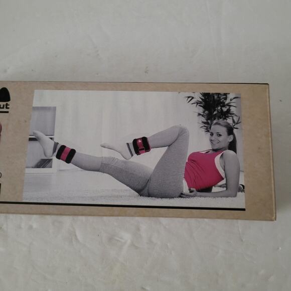 Reehut 3 lb Ankle Weights - Black and Pink - Excellent - Picture 3 of 6